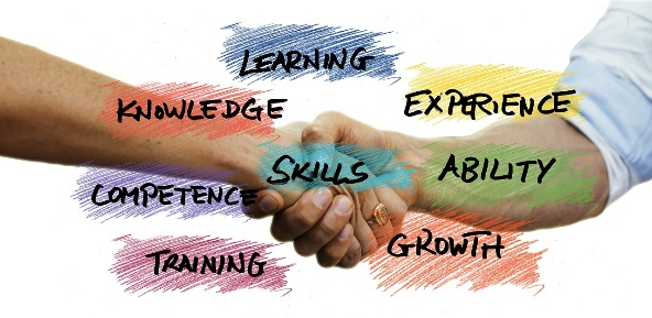 Soft skills handshake graphic